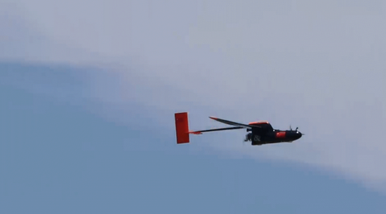“馮如三號-100型”無人機成功飛行畫面，北航供圖